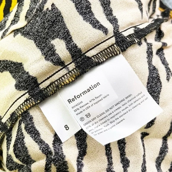 Reformation Roshay‎ Tiger Print Tigress Mini Dress 8 - Picture 10 of 10